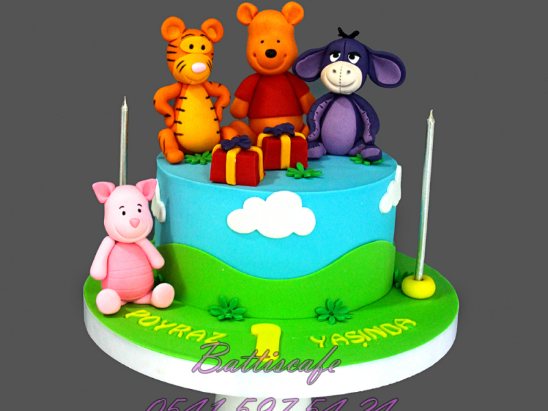 winnie the pooh 1 Yaş Pastası 