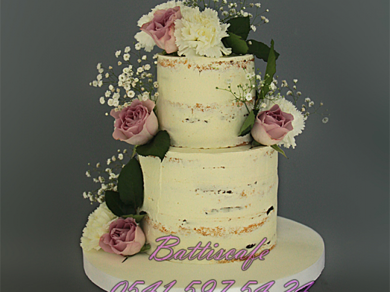 Naked Cake Nişan Pastası