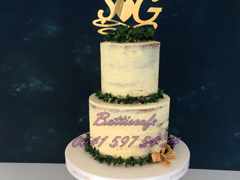 Naked Cake Nişan Pastası