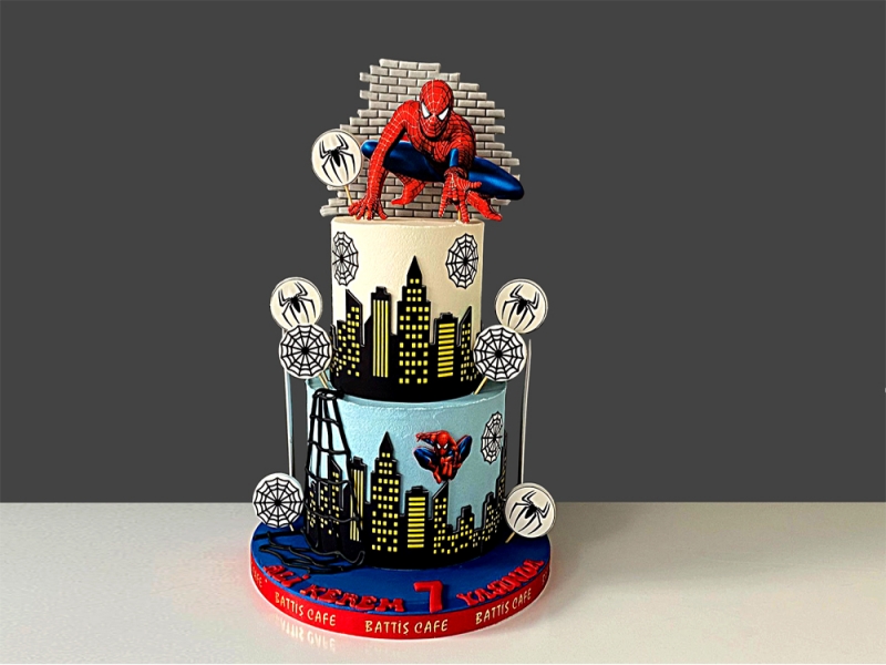 Spider Man Doğum günü Pastası