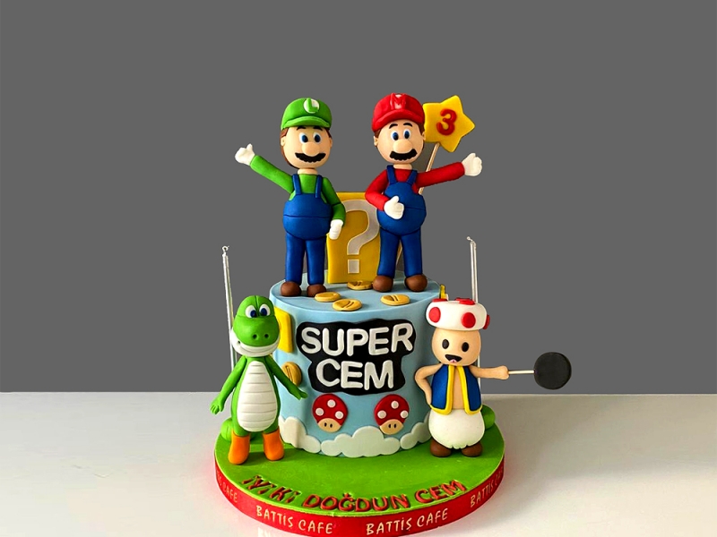 Süper Mario Doğum günü Pastası
