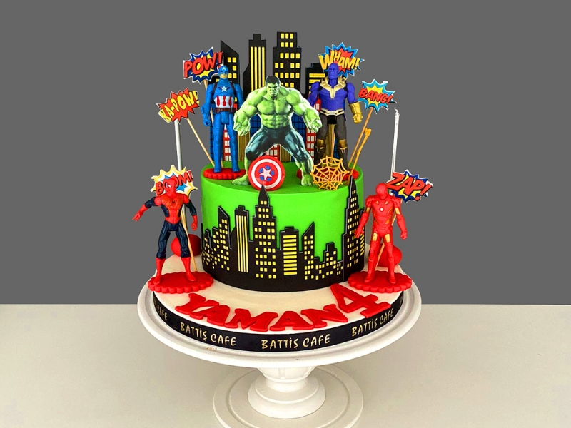 Hulk Temalı Doğum günü Pastası