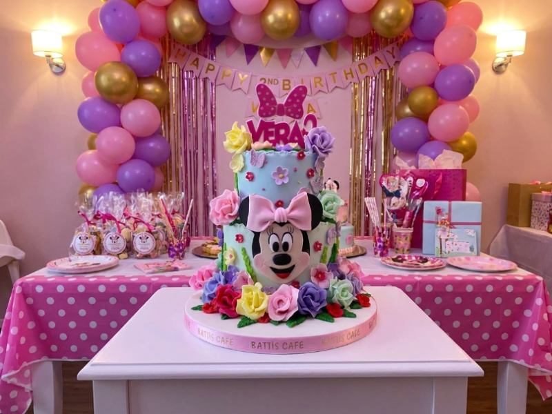 Minnie Mause Temalı 2 Yaş Doğum günü Pastası