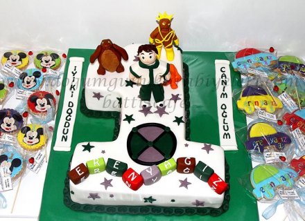 Eren Yağızın Ben 10 Pastası Ve Kurabiyeleri