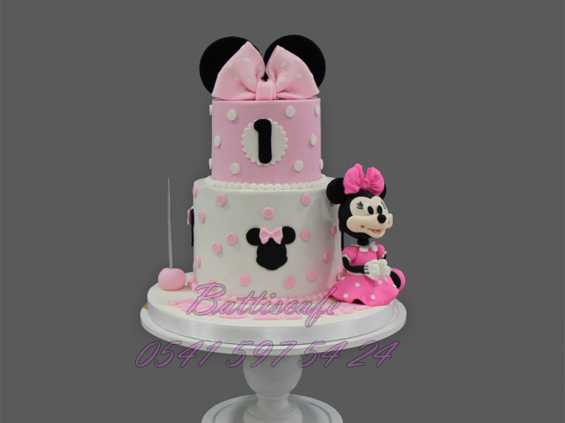 Minnie Mause 1 Yaş Pastası