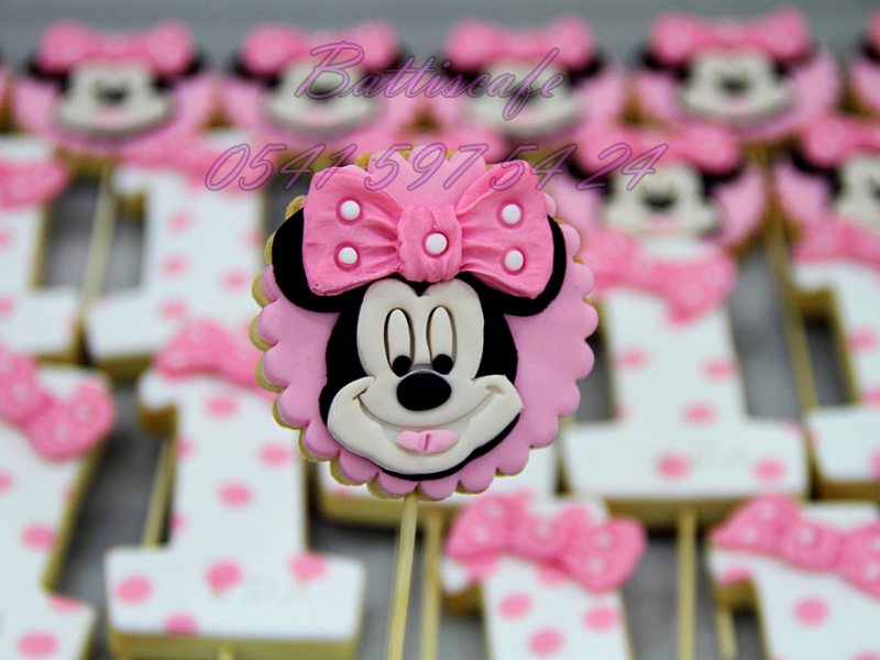 Minnie Mause Temalı Kurabiye