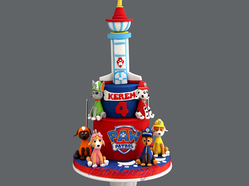 Paw Patrol 4 Yaş Pastası