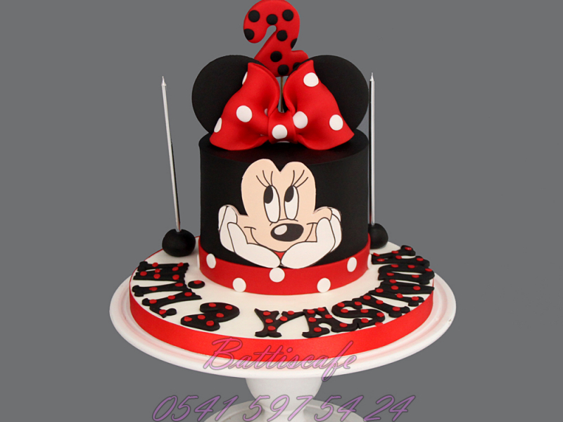 2 Yaş Minnie Mause Pastası
