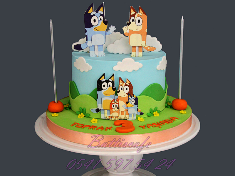 Bluey Doğum günü Pastası
